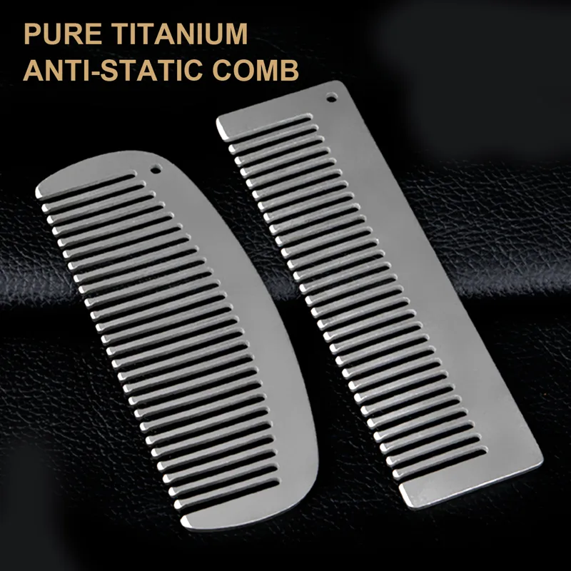 Comb Pocket Titanium - Pure Titanium Anti-Static Comb, Lightweight Portable