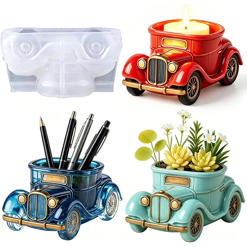 Edc Carry Pen - 3D Vintage Bus Car Succulent Pot