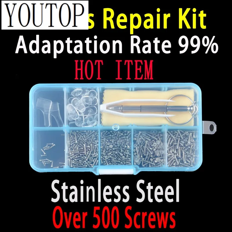 Micro Screwdriver Kit - 500 Eyeglasses Repair Kit Tool Set