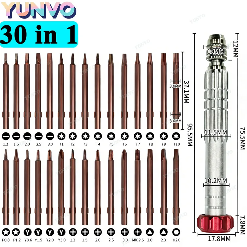 Micro Screwdriver Kit - 30 in 1 Magnetic Precision Screwdriver