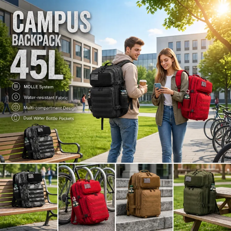 Edc Carry Backpack - 45L Large Capacity Tactical Fishing Backpack