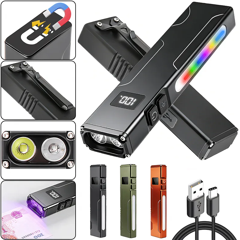 Edc Carry Pen - Multifunctional EDC Work Light Magnetic UV