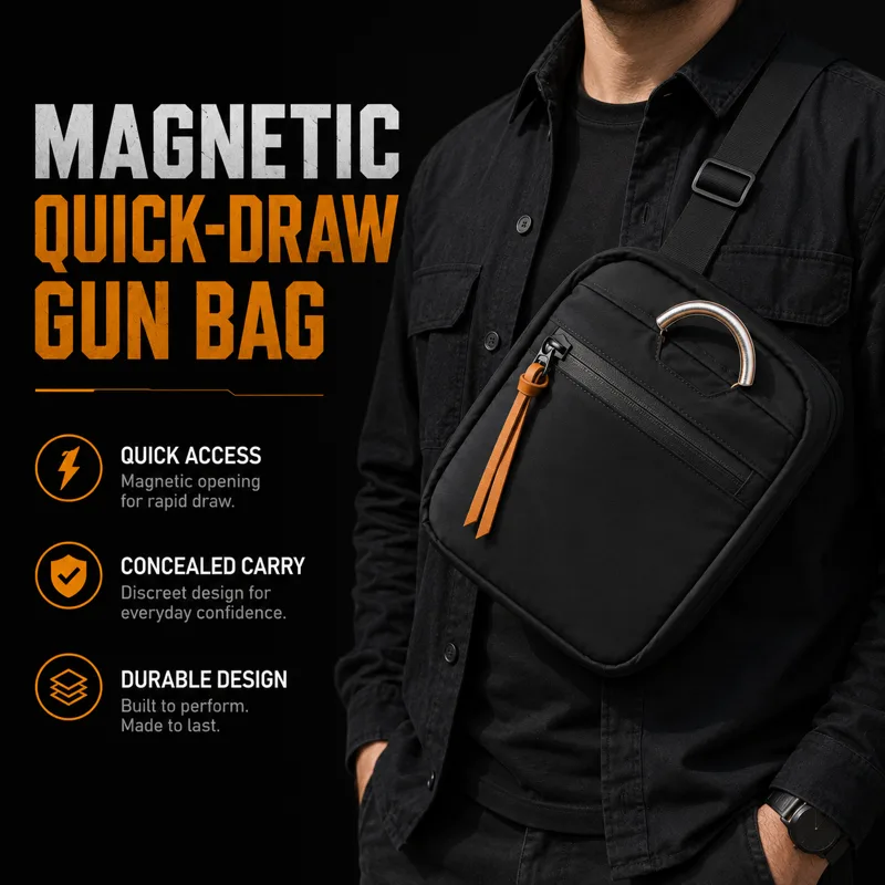 Edc Carry Bag For Men - Premium Magnetic Quick Release Crossbody Bag