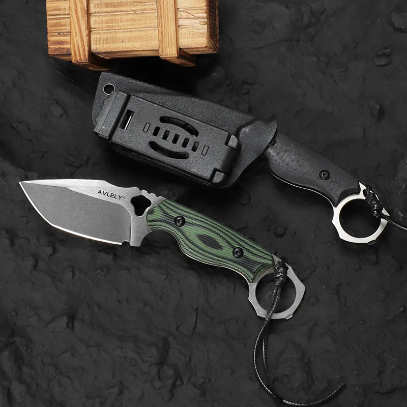 Edc Fixed Blade Deep Carry - High-hardness DC53 steel straight-edge knife; ideal