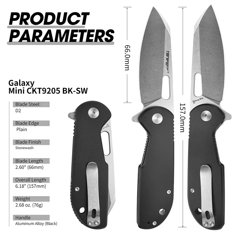 Everyday Carry (Edc) Knife - TONIFE Galaxy Mini CKT9205 Folding Knife