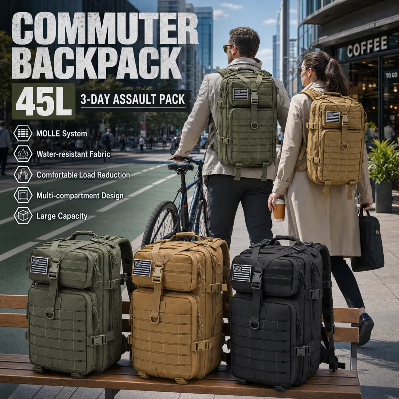 Edc Carry Backpack - Men 45L Tactical Backpack Molle Bug