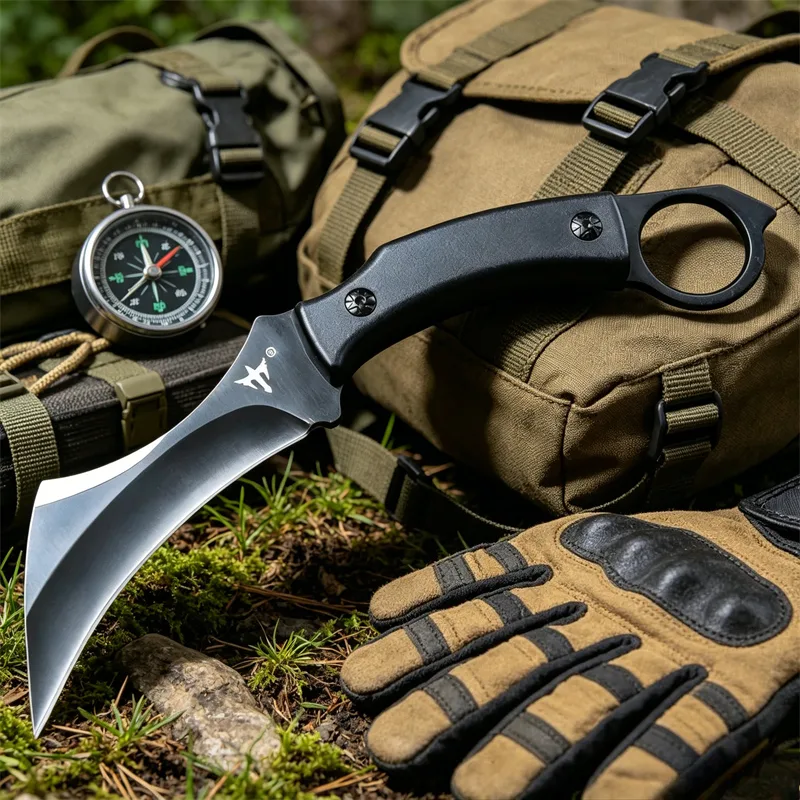 Everyday Carry (Edc) Knife - Claw Knife D2 Blade G10 Handles