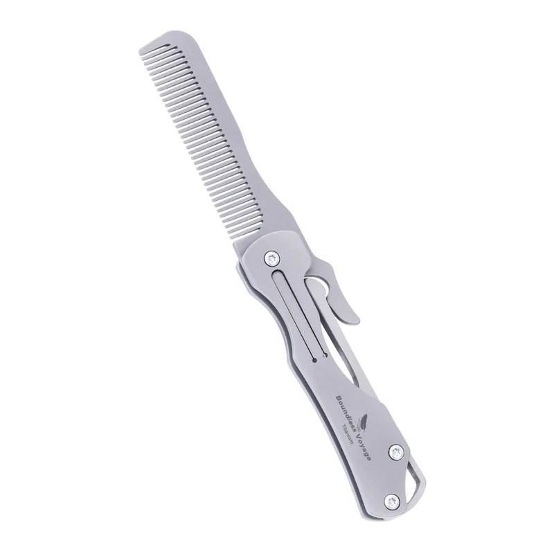 Comb Pocket Titanium - Boundless Voyage Folding Titanium Comb Ultralight
