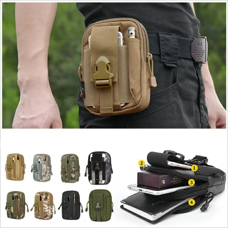 Edc Carry Bag For Men - Tactical Waist Pouch EDC Molle Waist