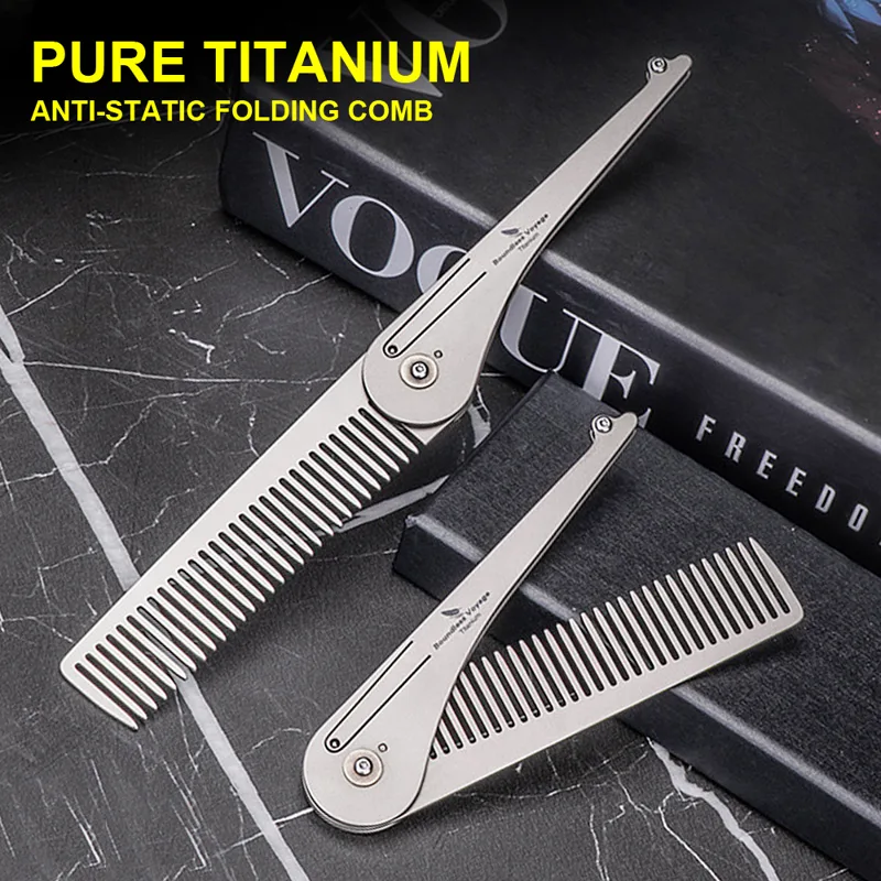 Comb Pocket Titanium - Pure Titanium Hair Comb, Ultra Lightweight