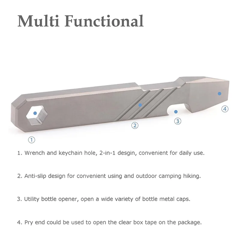 Titanium EDC Pry Bar Tool – 4” - Micro Screwdriver Kit review and price