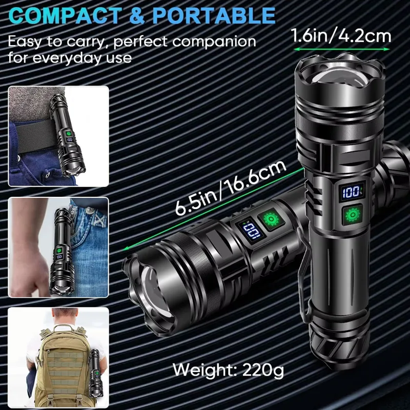 High Power LED Flashlight USB  - Edc Carry Pen review and price