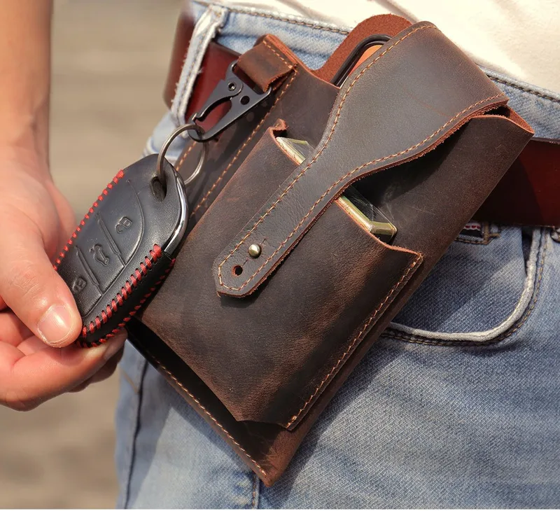 Crazy Horse Leather Phone Hols - Edc Carry For Men review and price