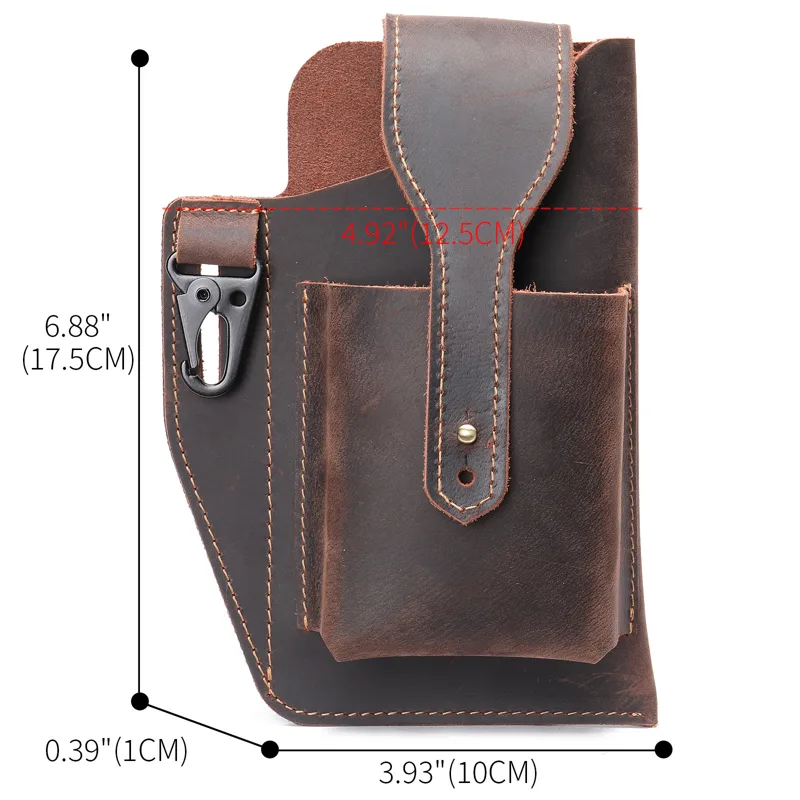 Crazy Horse Leather Phone Hols - Edc Carry For Men review and price
