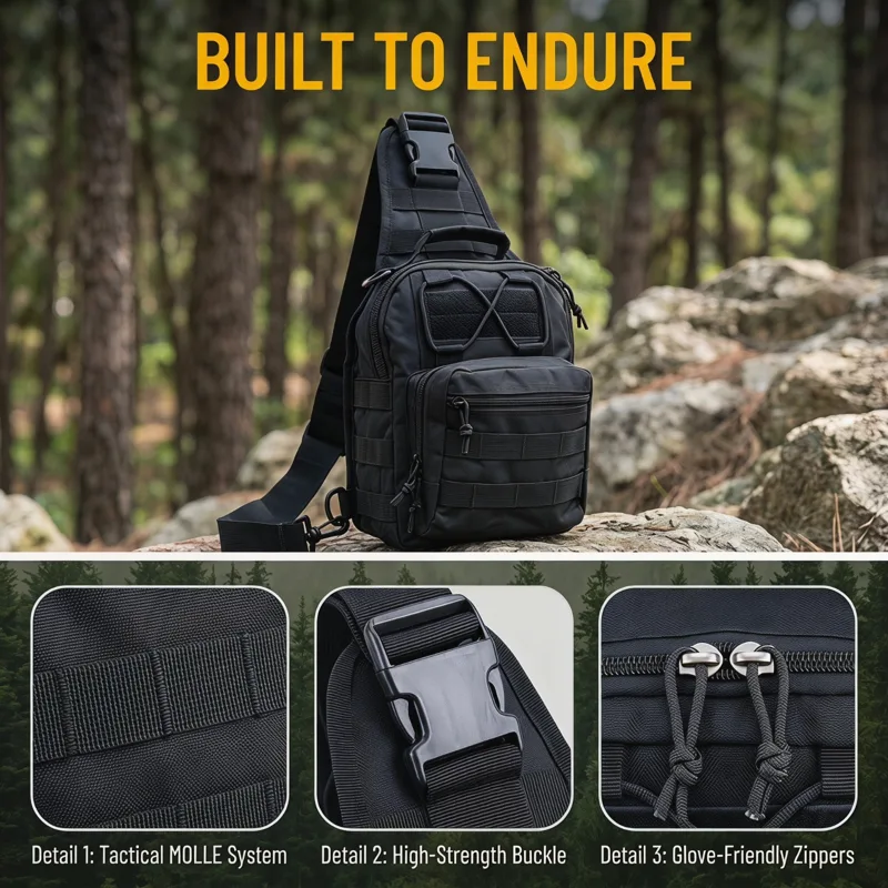 Tactical Sling Chest Pack Dura - Edc Everyday Carry Bag review and price