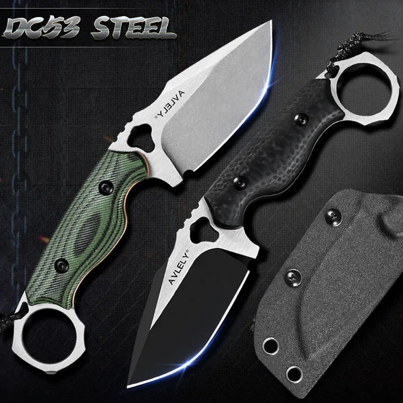 High-hardness DC53 steel strai - Edc Fixed Blade Deep Carry review and price