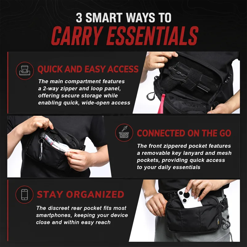 VOTAGOO Tactical Waist Bag Hid - Edc Carry Bag For Men review and price